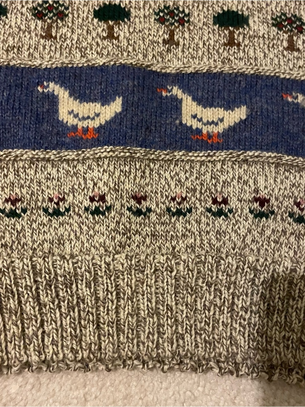 VTG Blueberry Woolens Pure Wool Farm Animal Sweater Small EUC - Picture 2 of 8